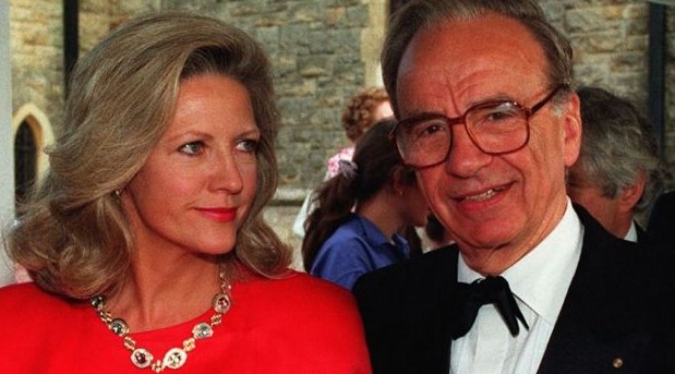 Rupert Murdoch with his second wedding Anna Murdoch. second wife, partner